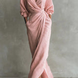 Dolman Sleeve V-Neck Maxi Dress