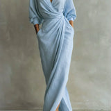 Dolman Sleeve V-Neck Maxi Dress