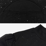 Glitter Cutout Cape Mini Dress
