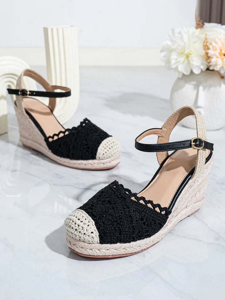 Closed-Toe Espadrille Wedges