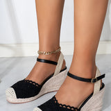 Closed-Toe Espadrille Wedges