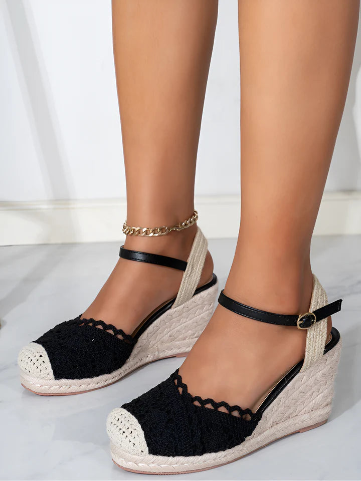 Closed-Toe Espadrille Wedges