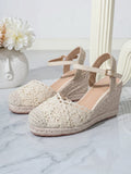 Closed-Toe Espadrille Wedges