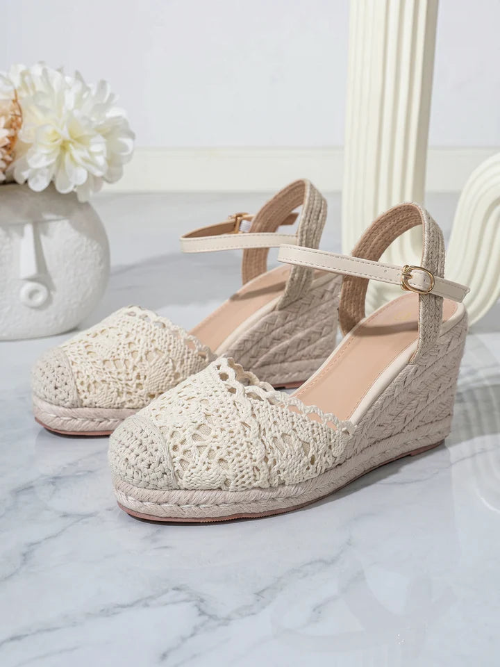 Closed-Toe Espadrille Wedges