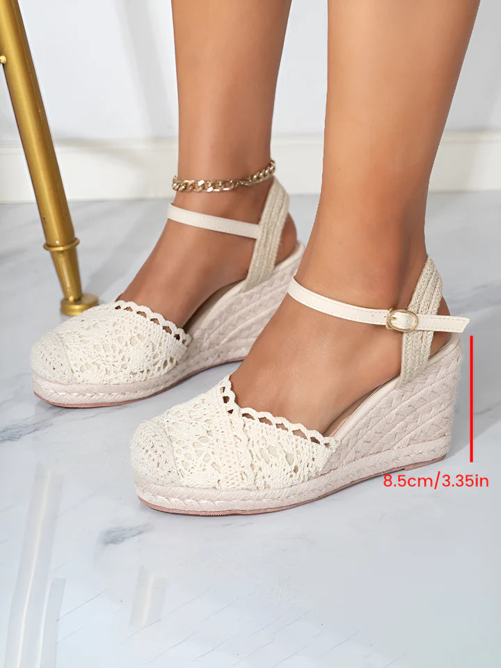 Closed-Toe Espadrille Wedges