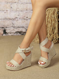 Strappy Espadrille Wedge Sandals