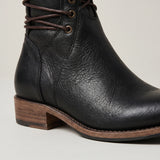 Studded Lace-Up Mid-Calf Boots