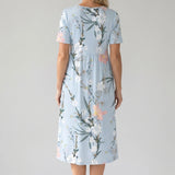 Floral Short Sleeve Midi Dress