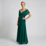 Off-Shoulder Chiffon Maxi Dress