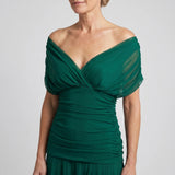 Off-Shoulder Chiffon Maxi Dress