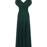 Off-Shoulder Chiffon Maxi Dress