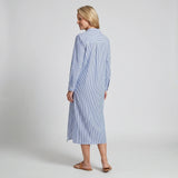 Striped Midi Shirt-Dress