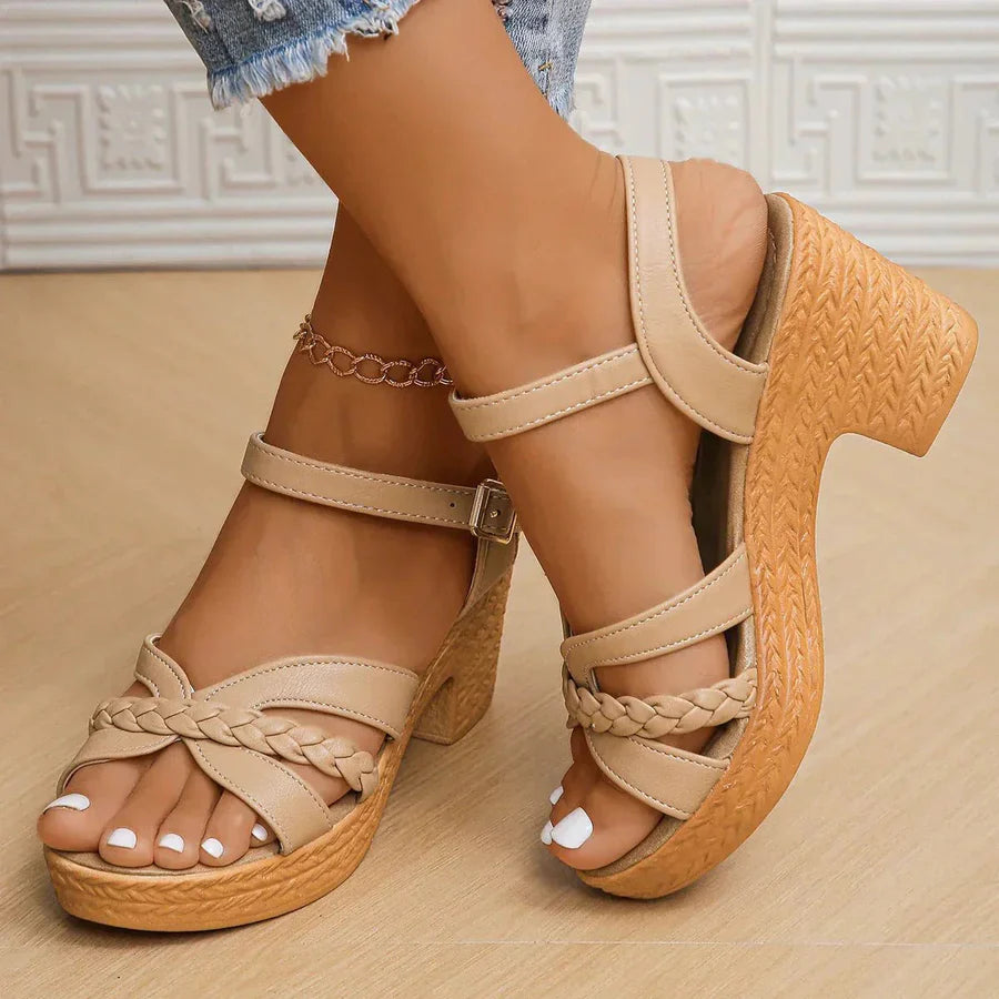 Orthopedic Braided Block Heels
