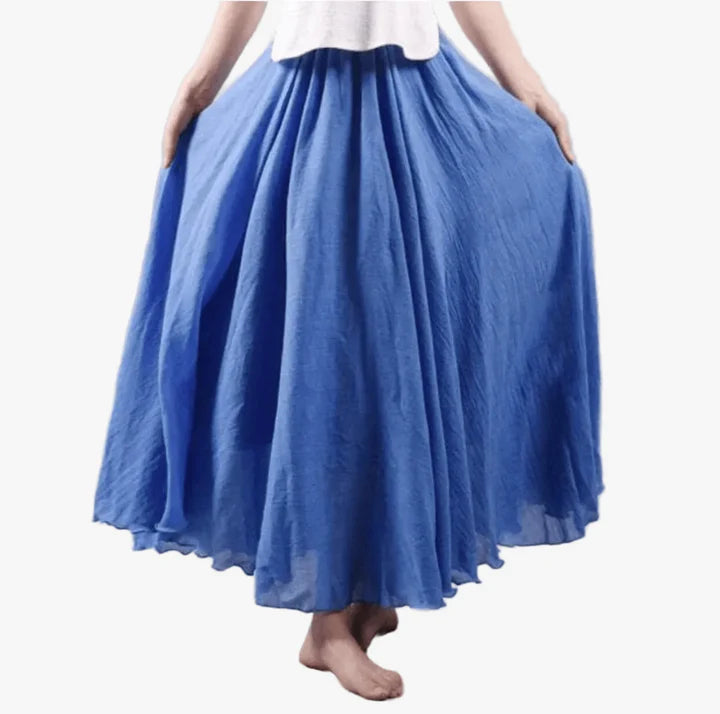 Bohemian Flared Maxi Skirt