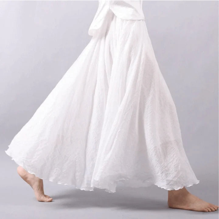 Bohemian Flared Maxi Skirt