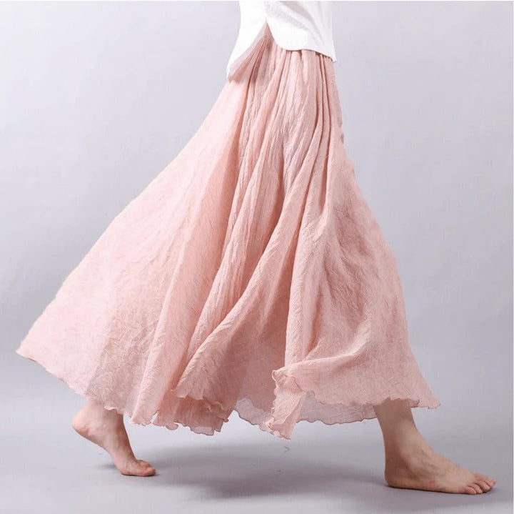 Bohemian Flared Maxi Skirt