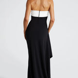 Strapless Ruched Maxi Dress
